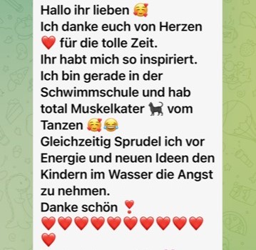 Sarah Feedback von Teilnehmerin