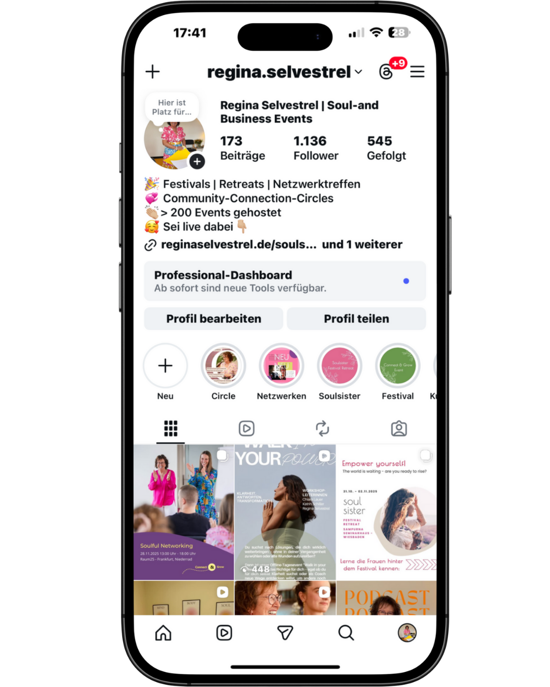 Mockup vom Iphone Instagram